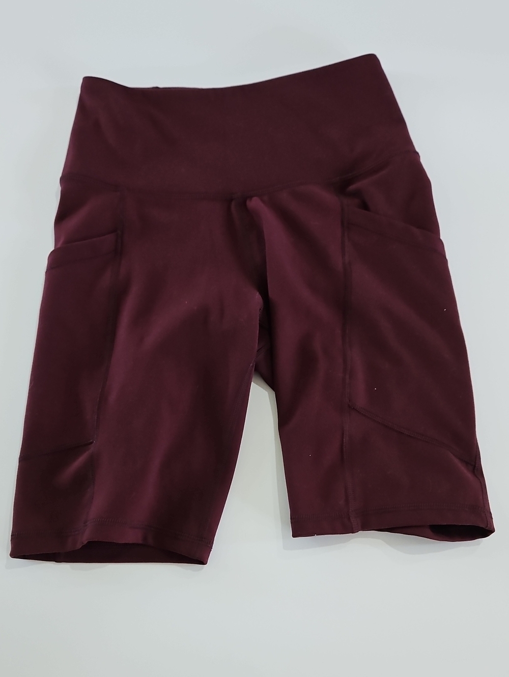 Banana Republic Factory Burgundy High-Rise Bike Shorts with Pockets